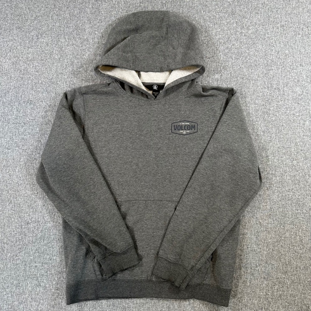 Volcom Boys XL 14Y Hoodie Heather Grey Stone Made True To This Skate Sweatshirt